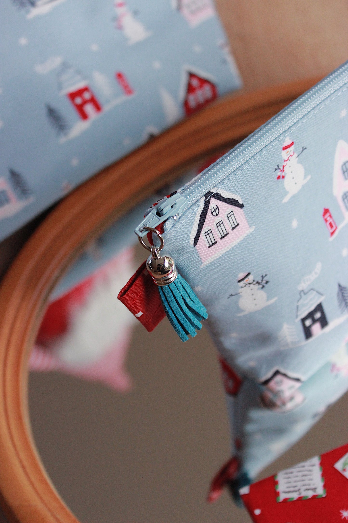Christmas Town Zipper Project Bag, Pouch & Holder