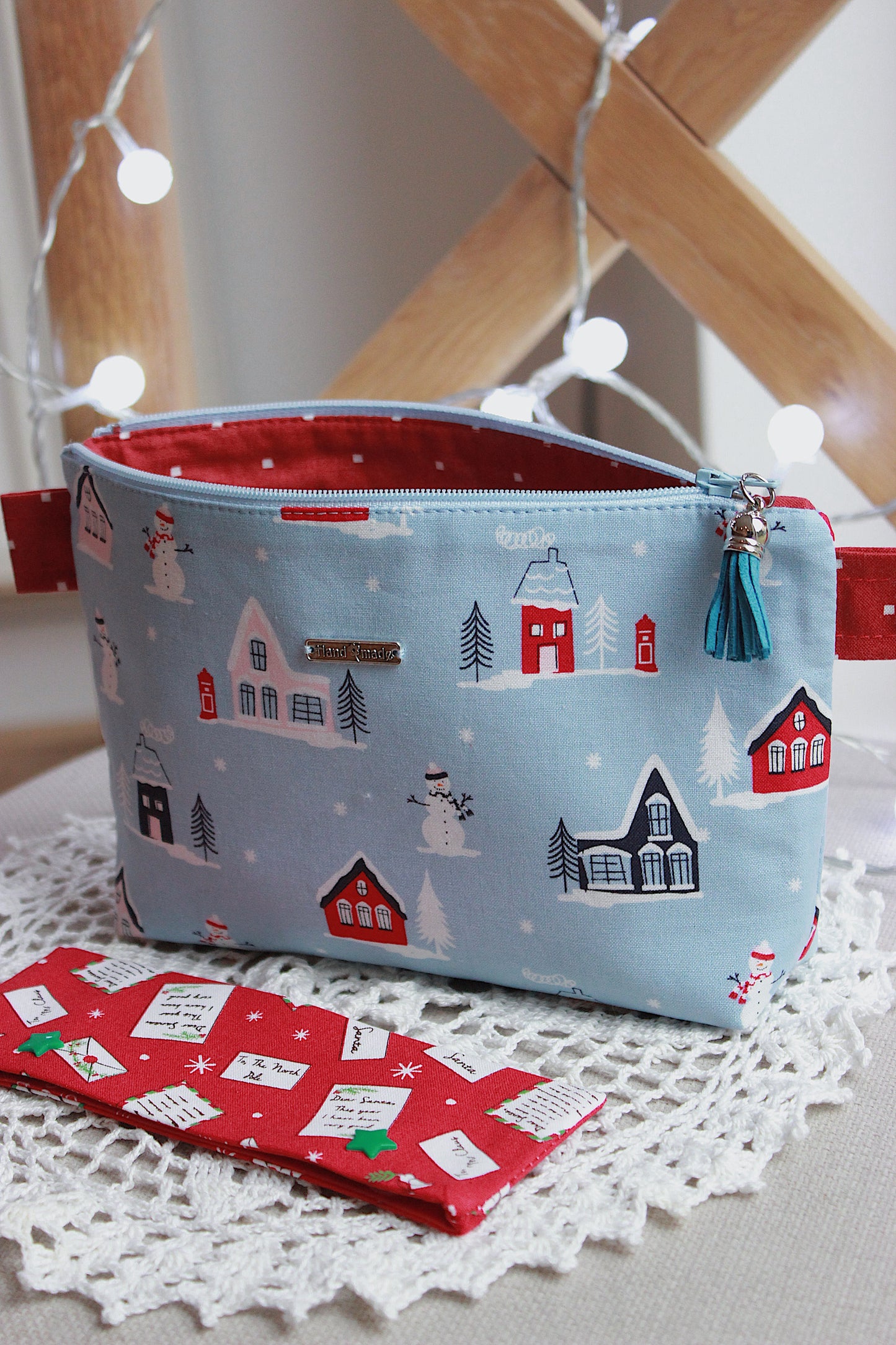 Christmas Town Zipper Project Bag, Pouch & Holder