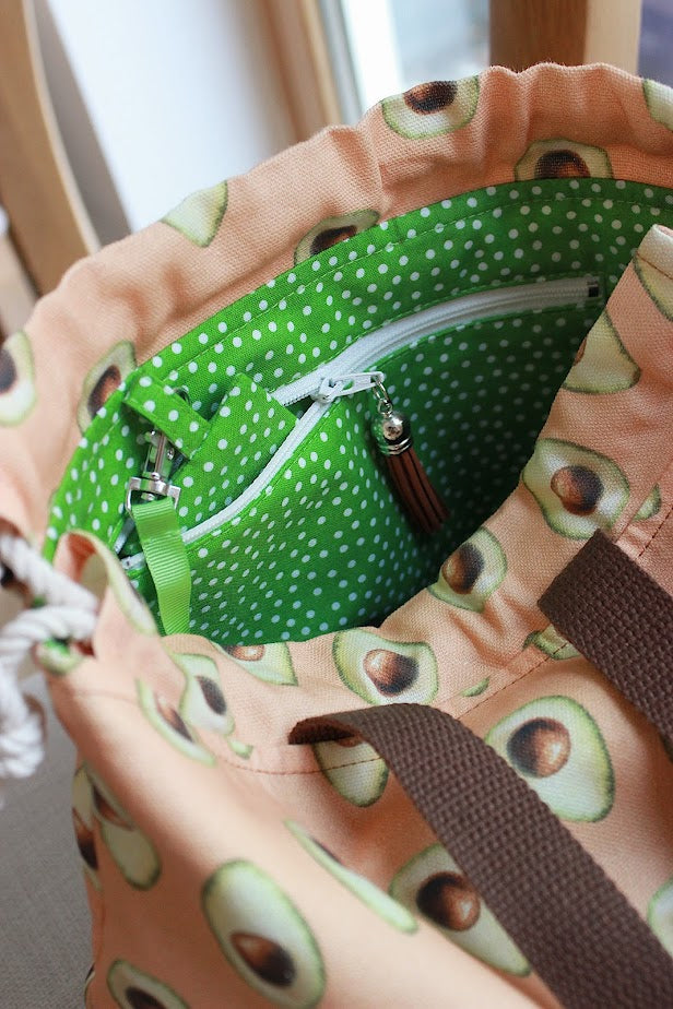 Avocado Canvas Project Bag & DPN Holder