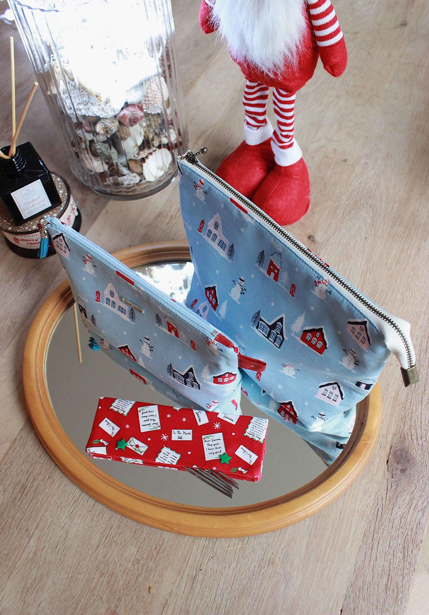 Christmas Town Zipper Project Bag, Pouch & Holder