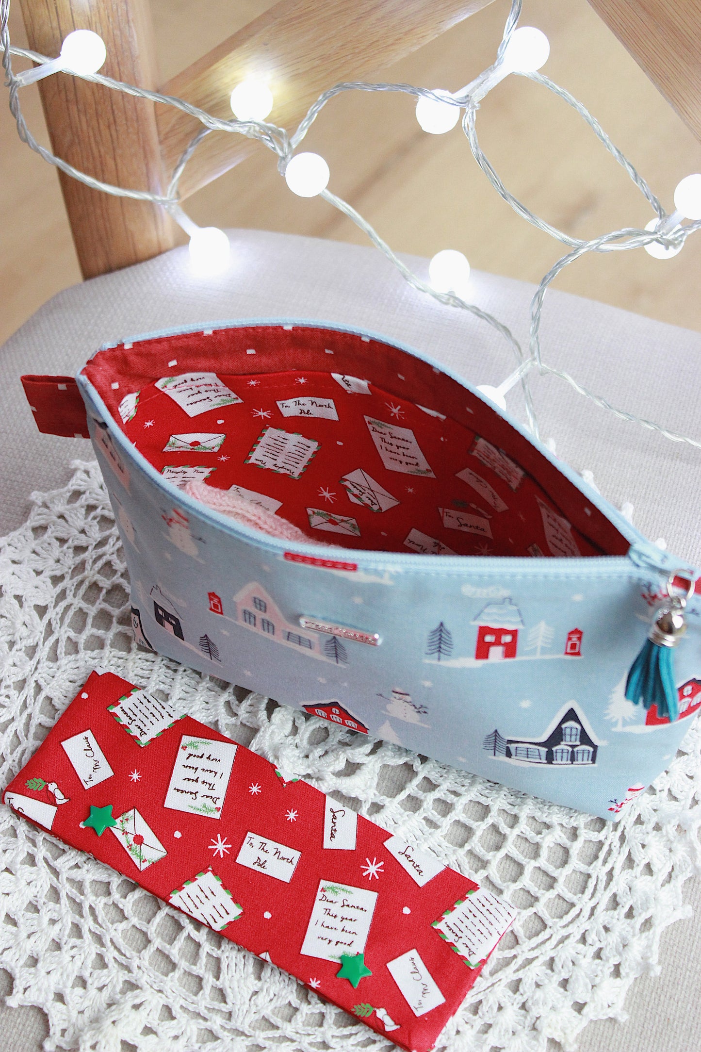 Christmas Town Zipper Project Bag, Pouch & Holder
