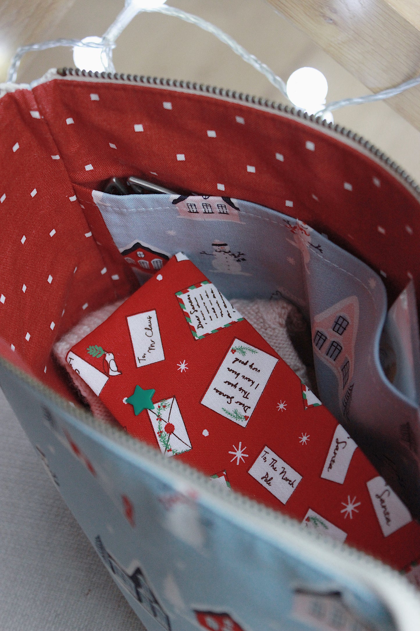 Christmas Town Zipper Project Bag, Pouch & Holder