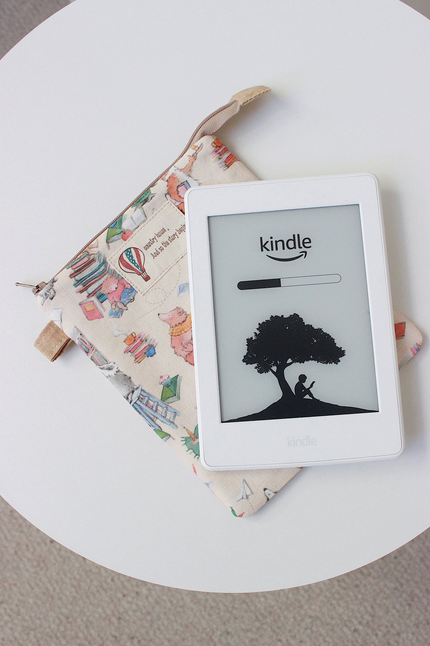 Reading Hour Quilted Kindle Zipper Sleeve