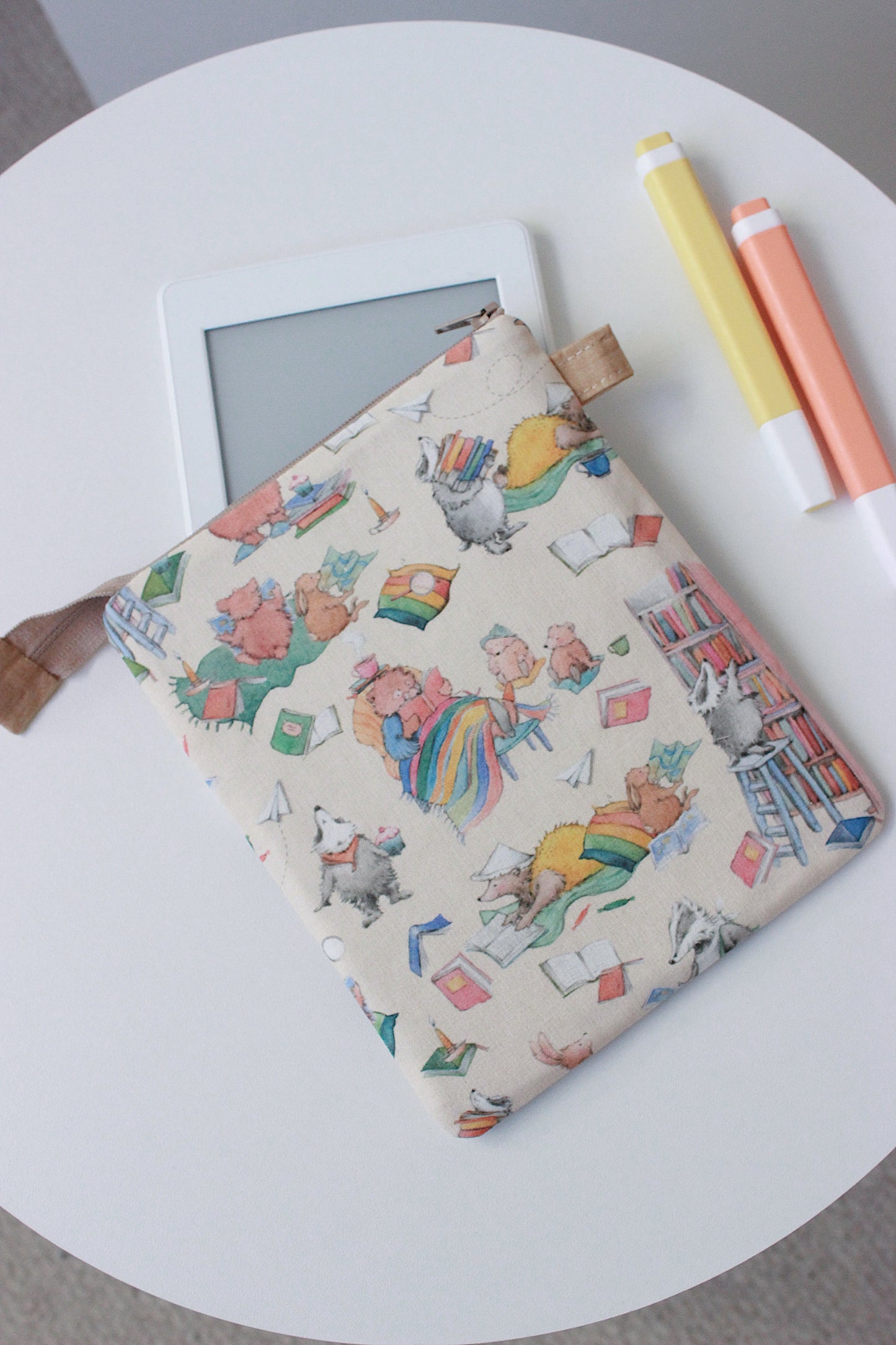 Reading Hour Quilted Kindle Zipper Sleeve