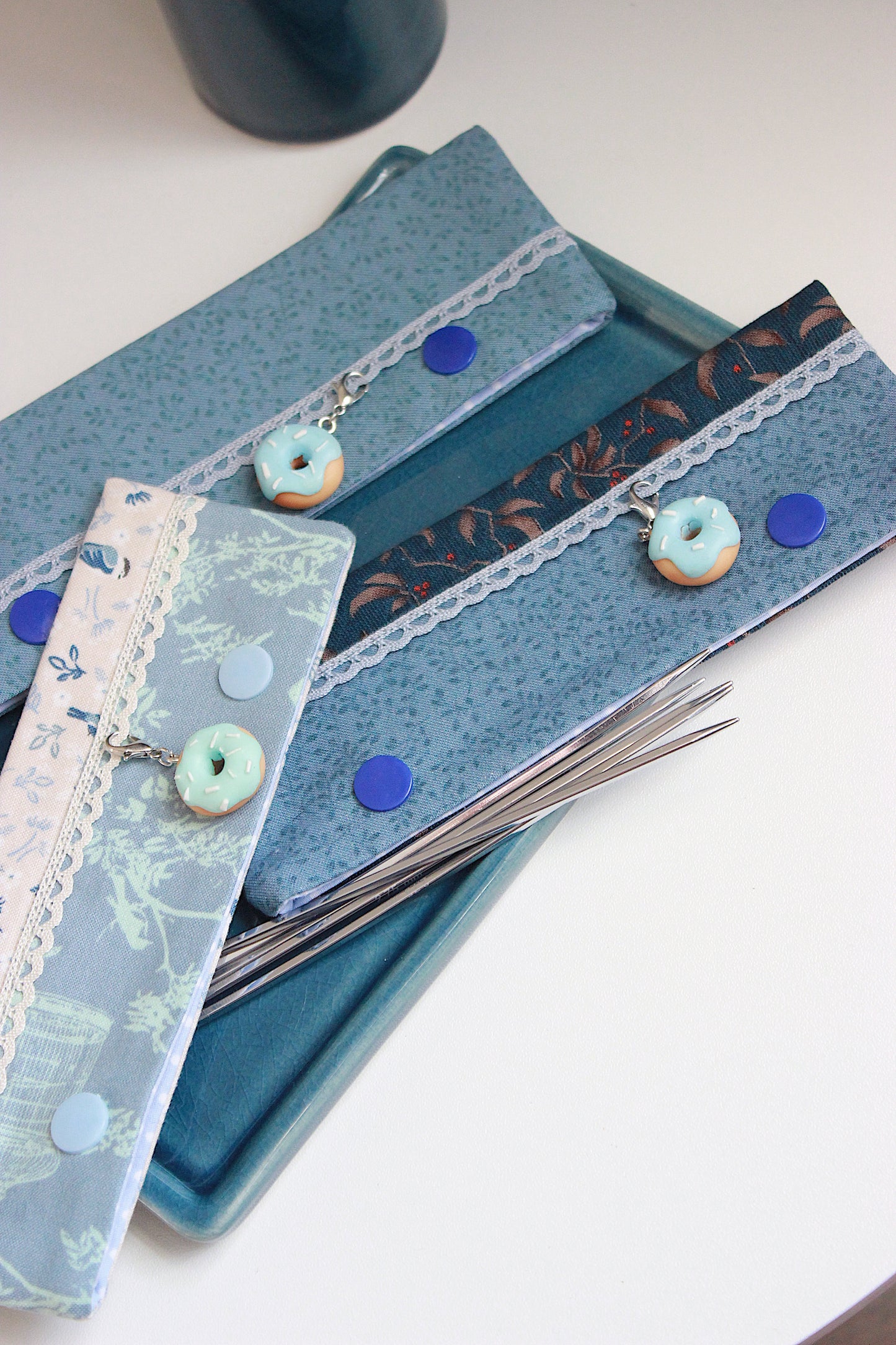 Blue DPN Holders With Lace