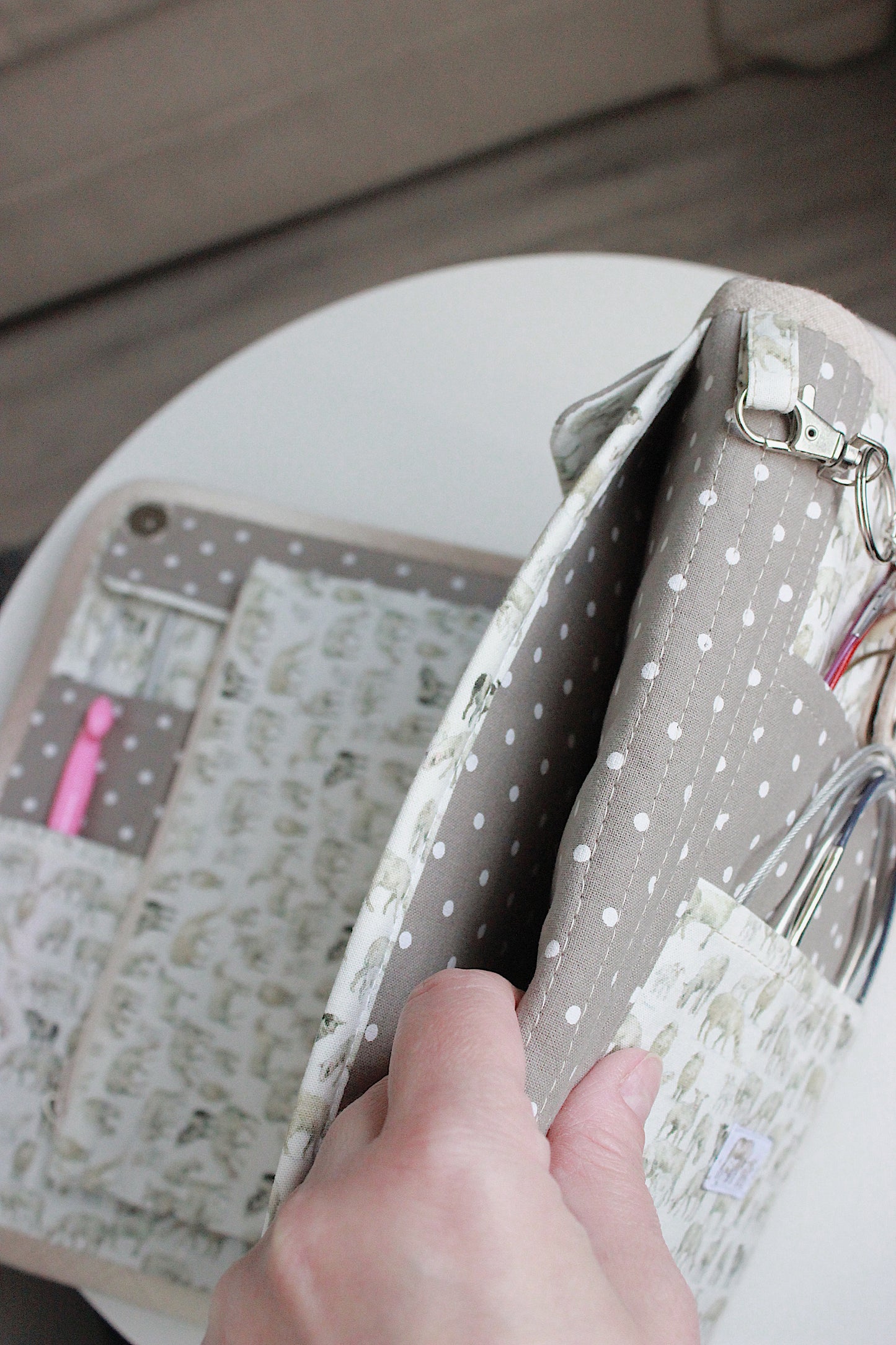 Sheep Allover Folded Knitting Needle Case
