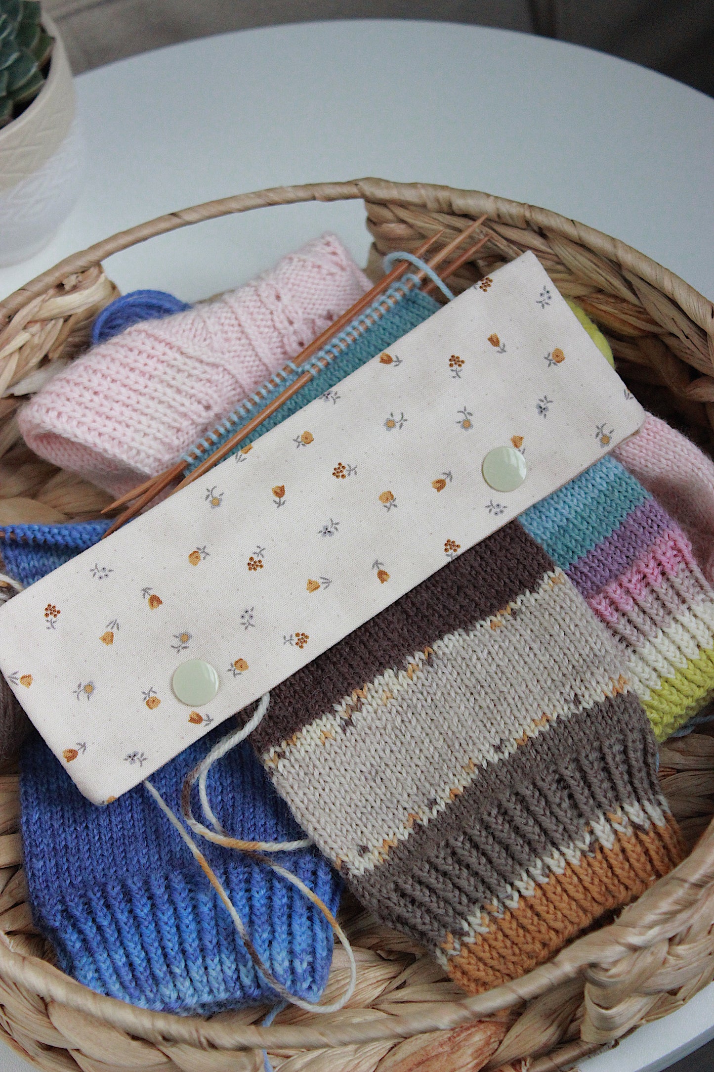 Beige & Brown Floral DPN Holders