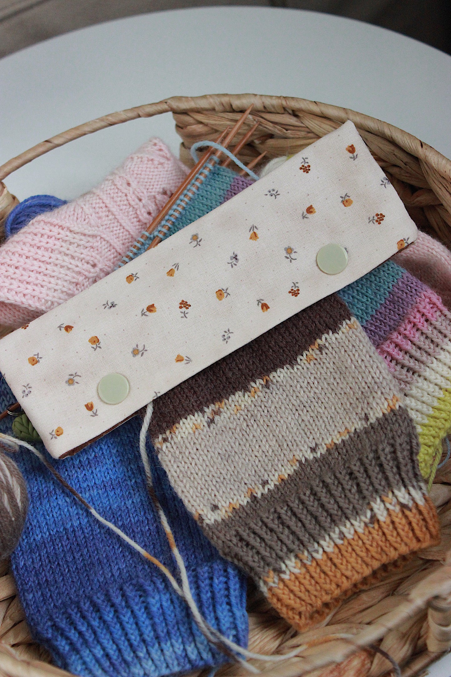 Beige & Brown Floral DPN Holders