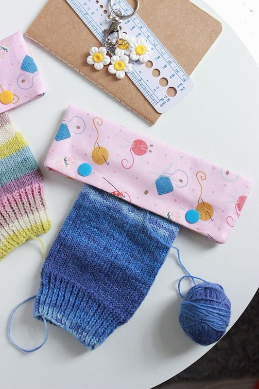 Pink Yarn Print DPN Holders