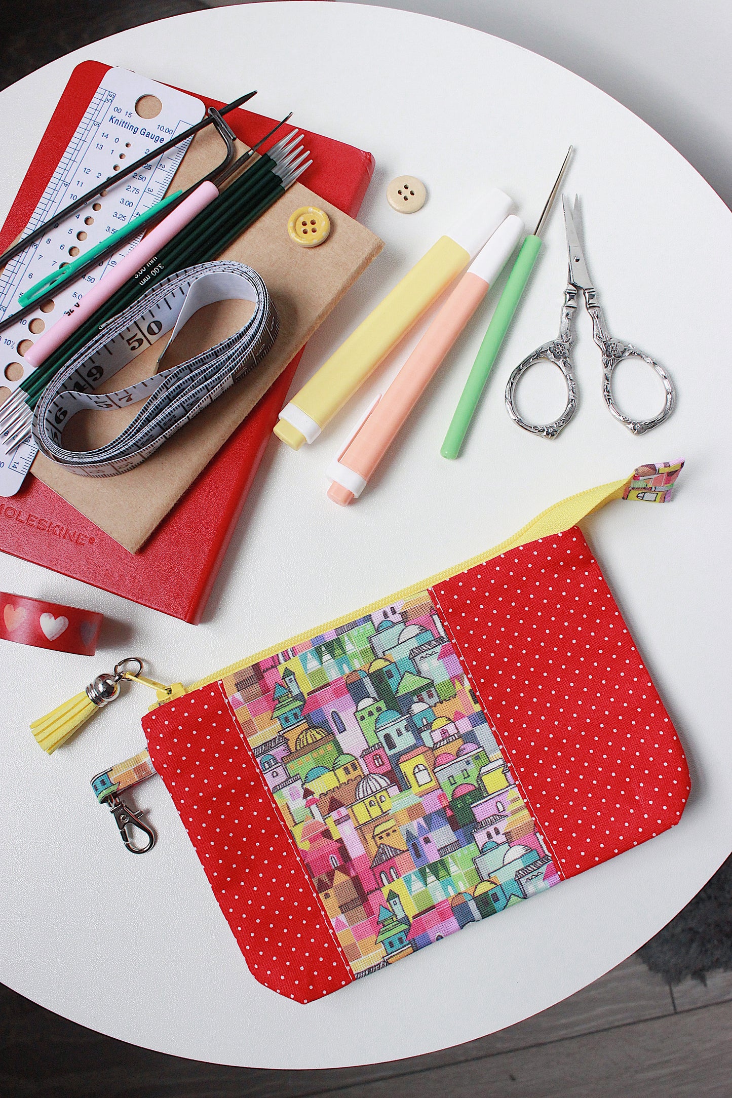 Bright Zipper Notions Pouch