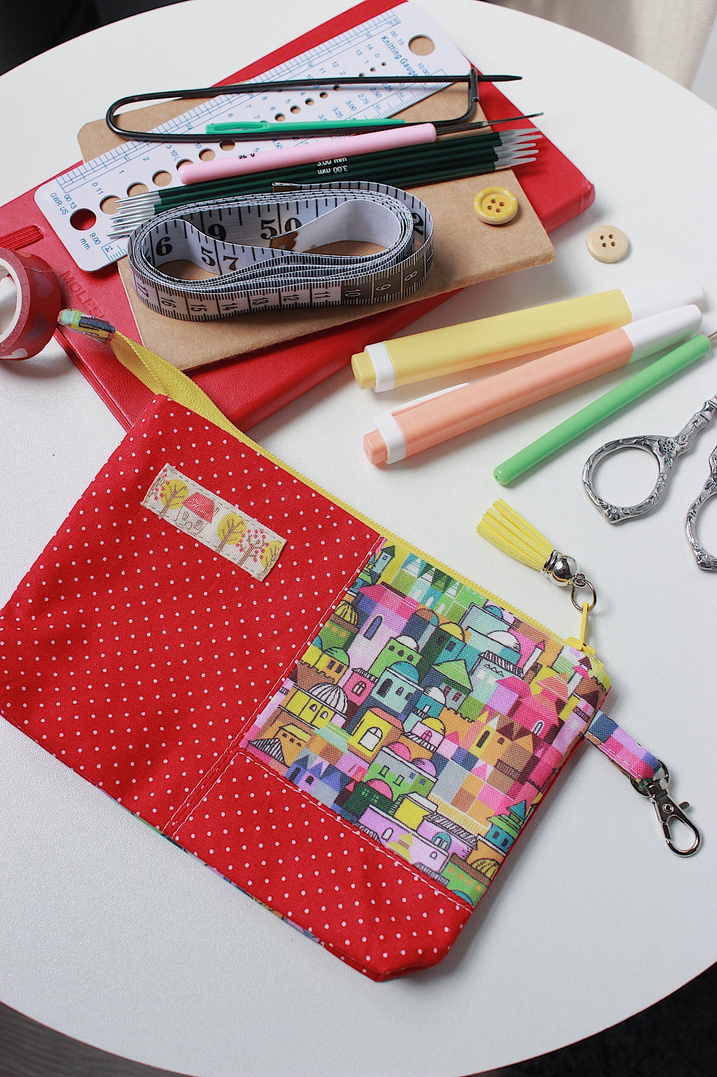 Bright Zipper Notions Pouch