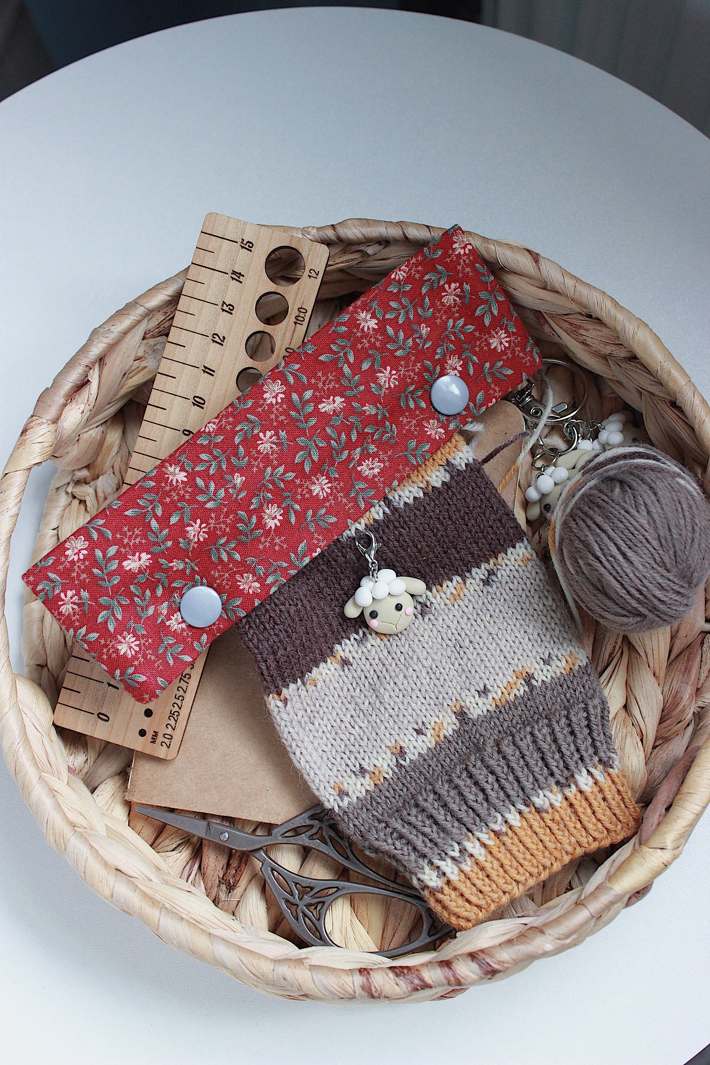 Vintage-inspired Floral Red DPN Holder