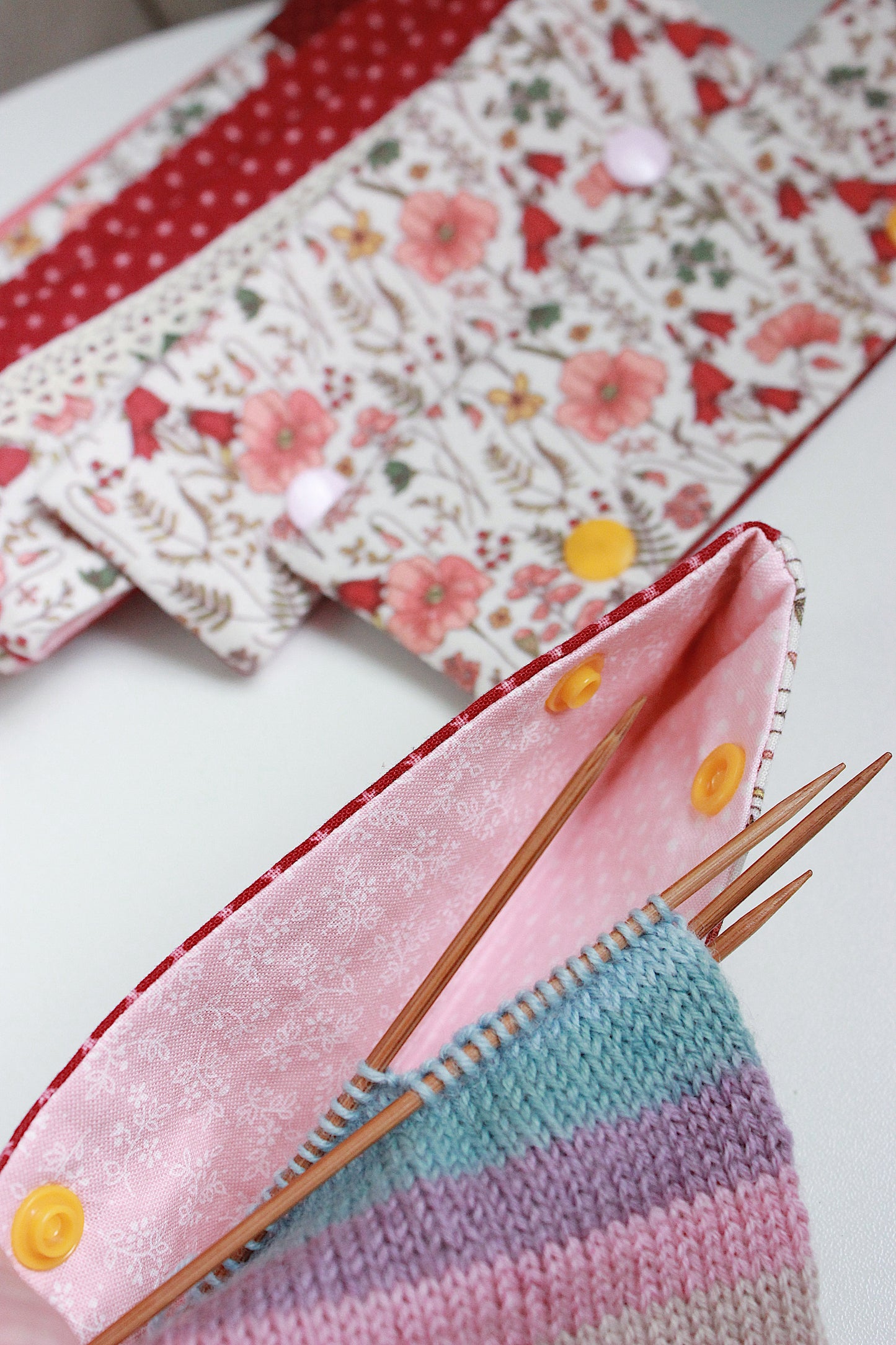 Floral & Burgundy Star Trim DPN Holder