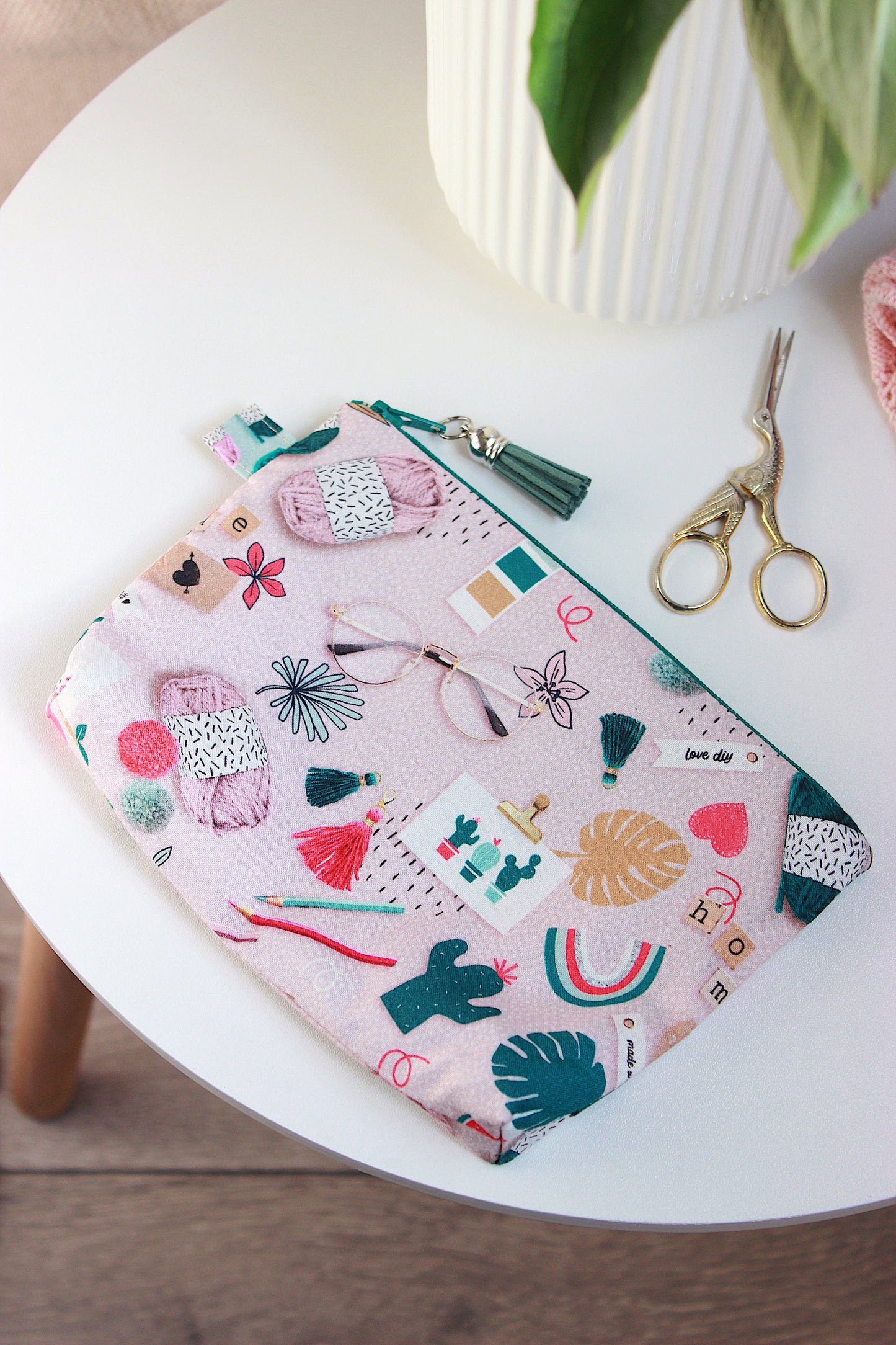 "Love DIY" Zipper Notions Pouch