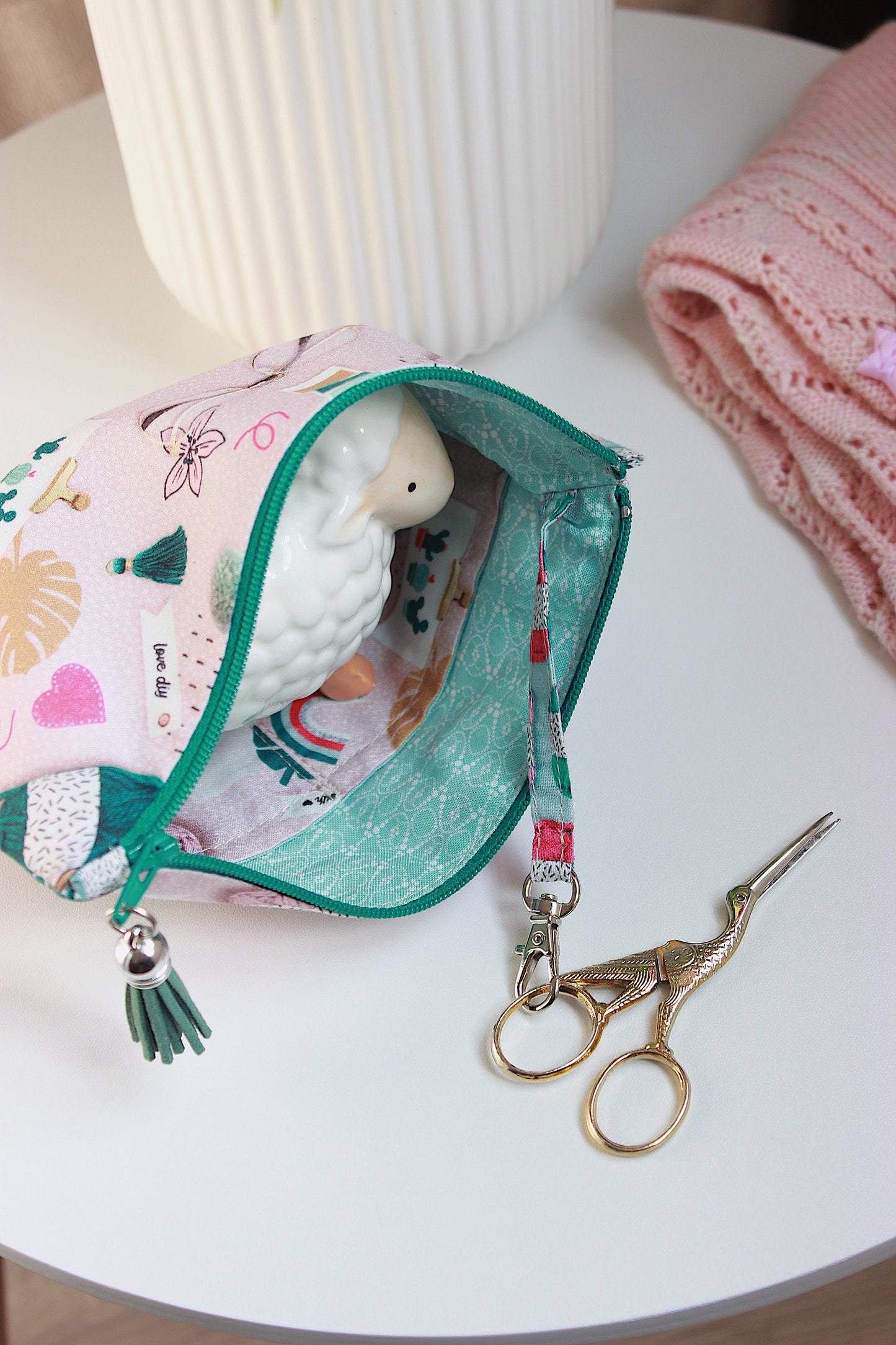 "Love DIY" Zipper Notions Pouch