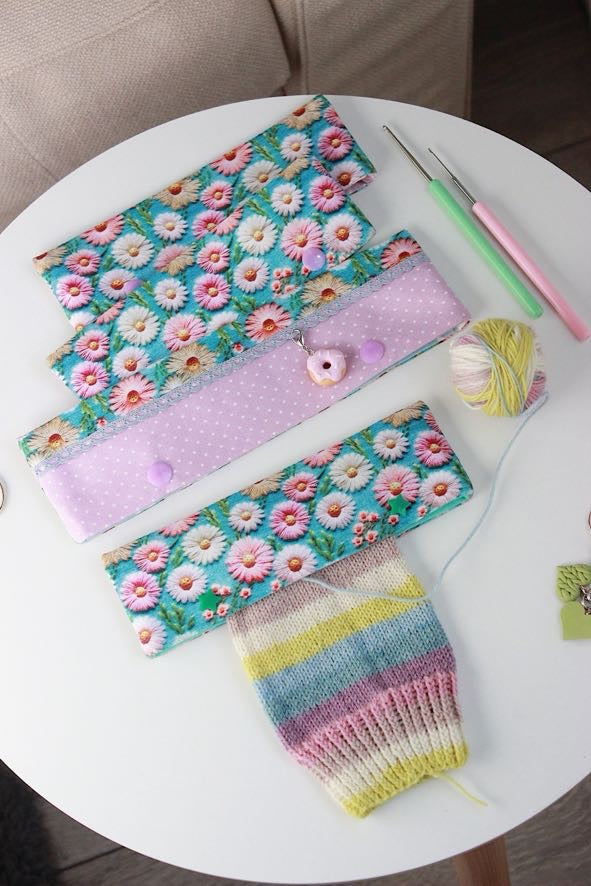 Embroidery Look Floral DPN/Crochet Hook Holder