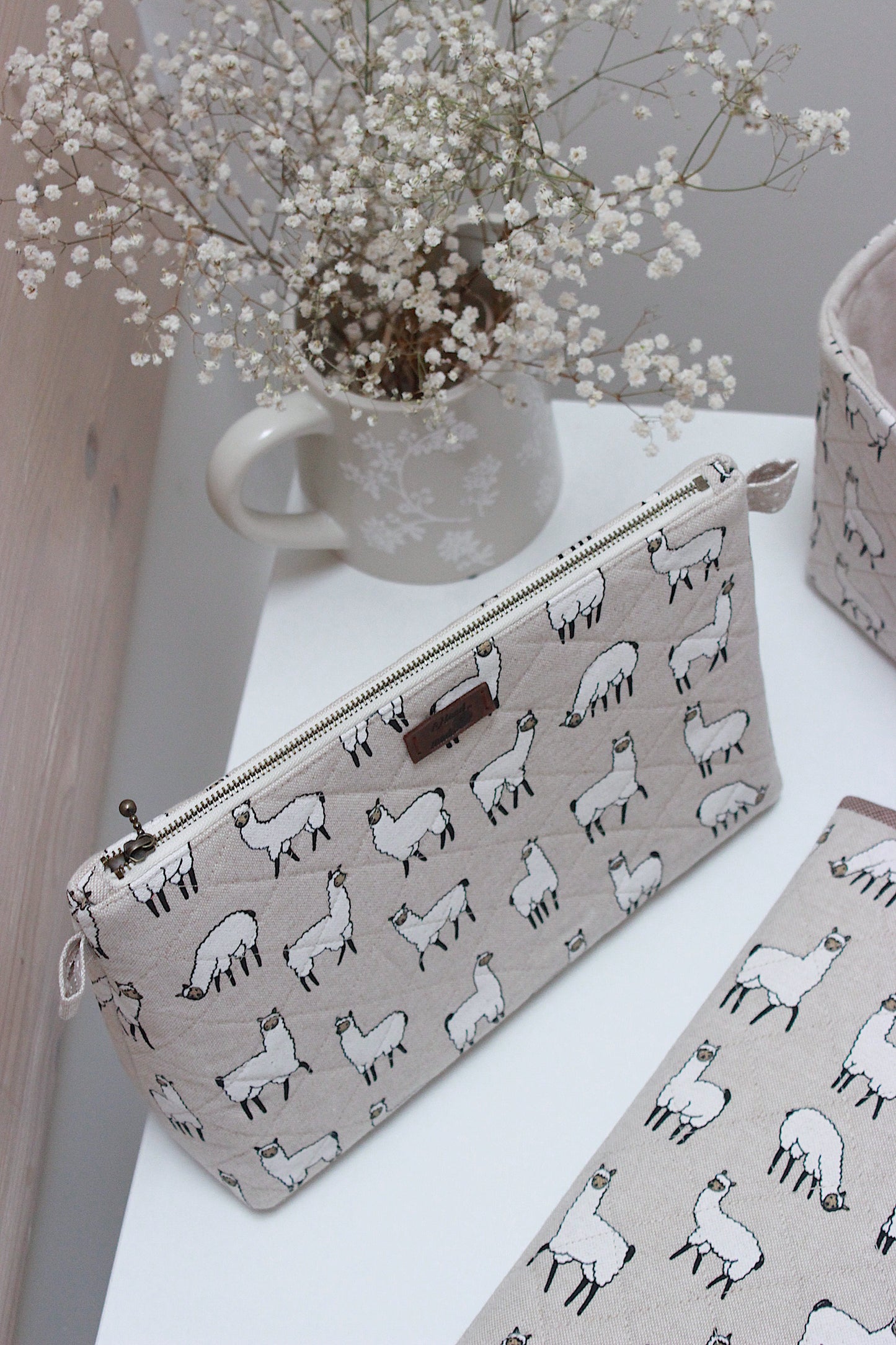👜Alpaca Canvas Basket, Zipper Project Bag, Circular Knitting Needle Case, Crochet Case & Metal Frame Purse