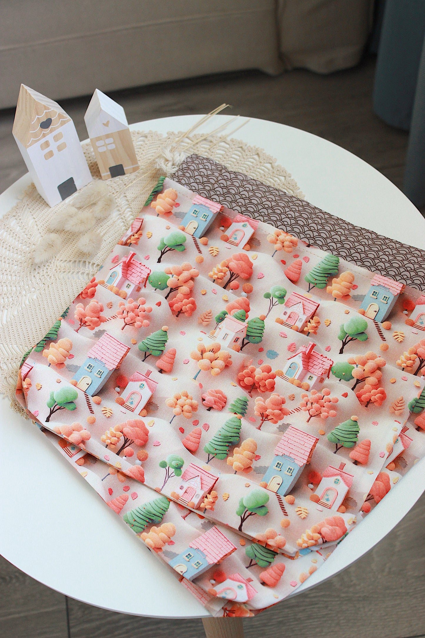 Autumnal Drawstring Project Bag