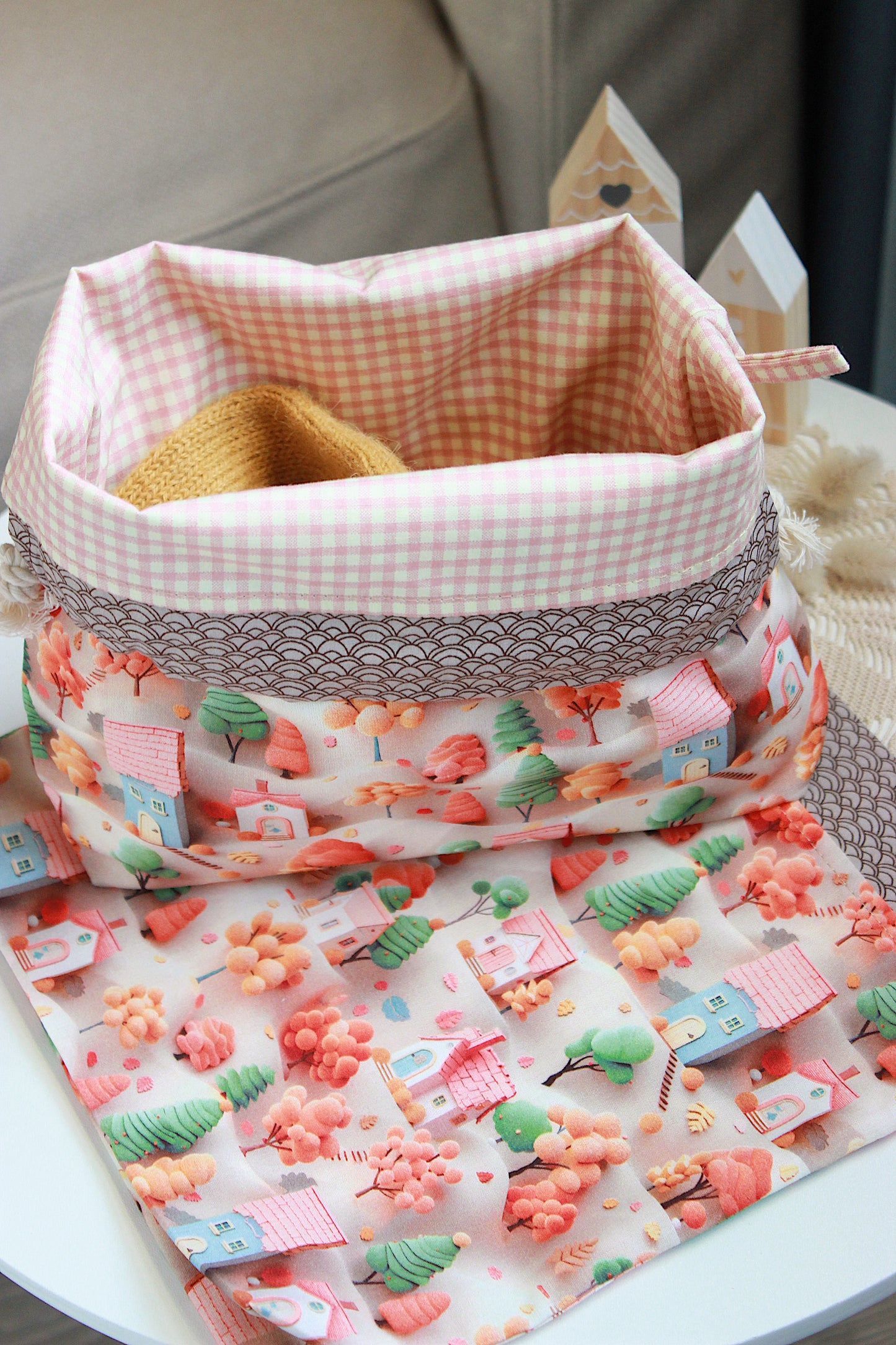 Autumnal Drawstring Project Bag