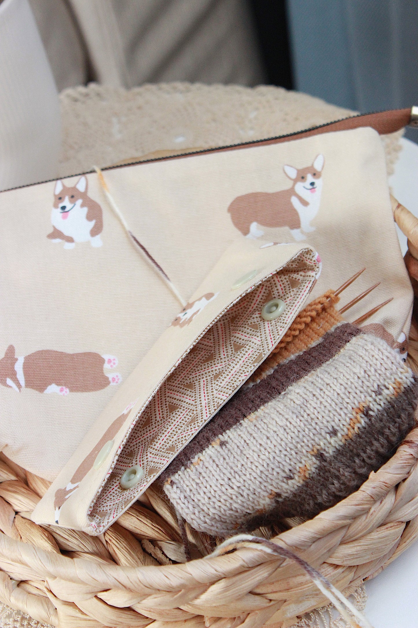 Cute Korgi Knitting Project Set