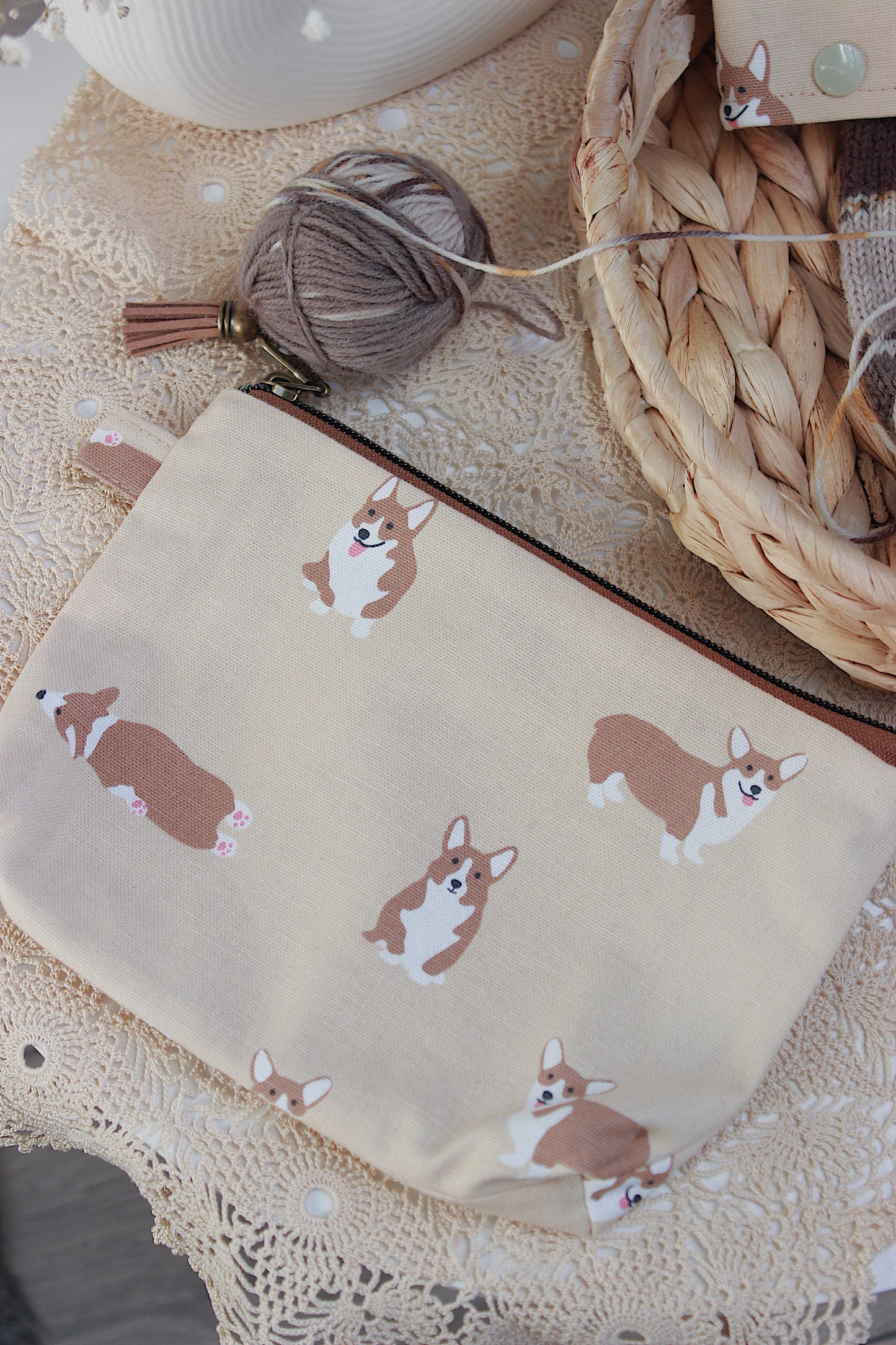 Cute Korgi Knitting Project Set