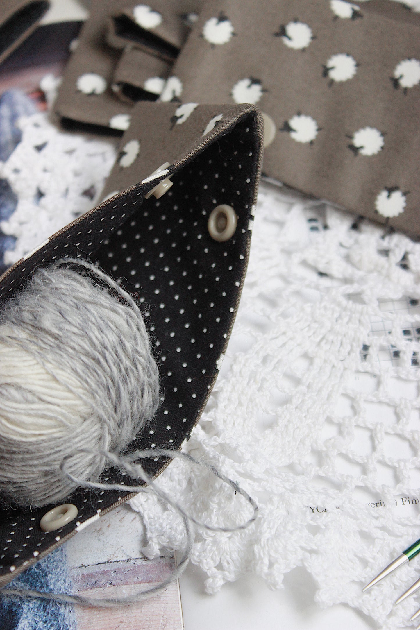 Sheep Allover Knitting Needle Holder 15cm 6”