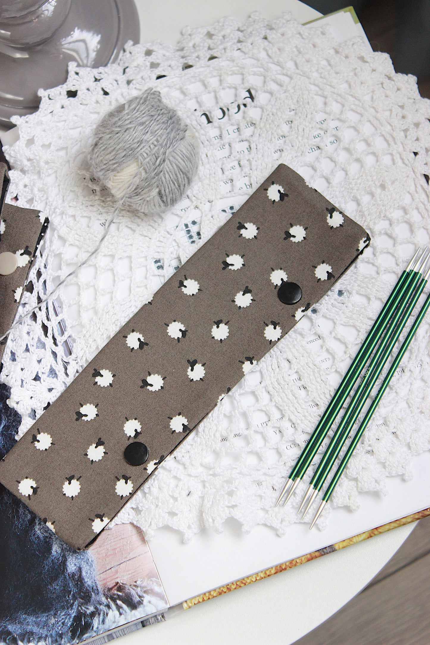 Sheep Allover Knitting Needle Holder 20cm 8”