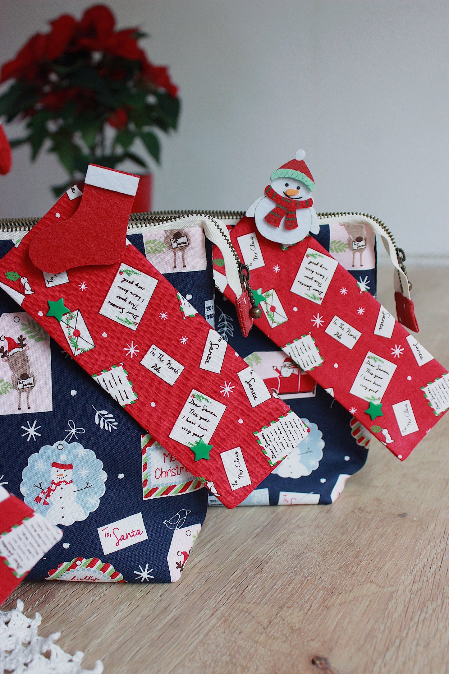 Christmas Zipper Project Bag & Holder