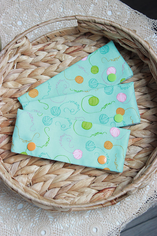 Mint Blue Yarn Print DPN Holder