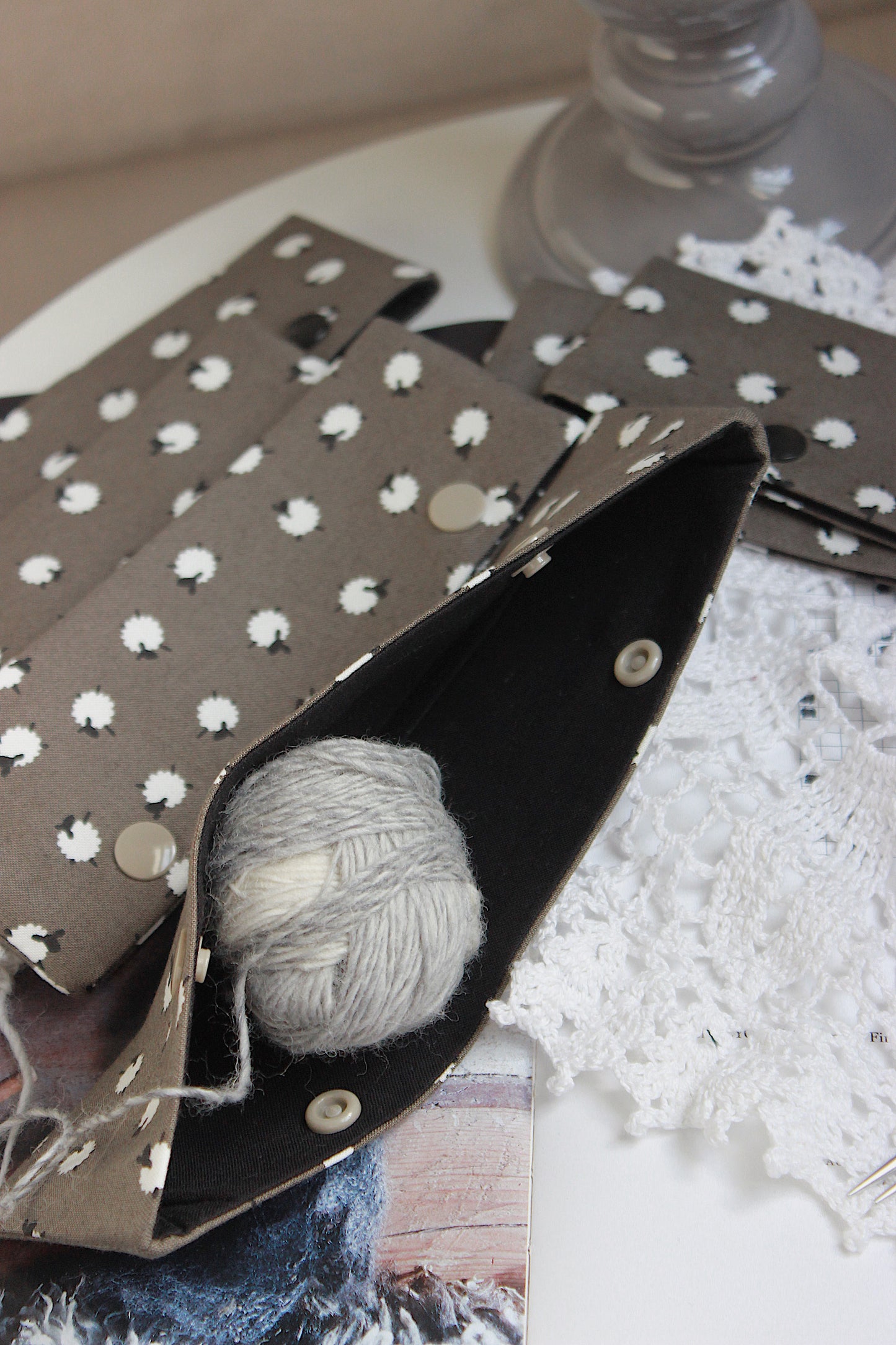 Sheep Allover Knitting Needle Holder 20cm 8”