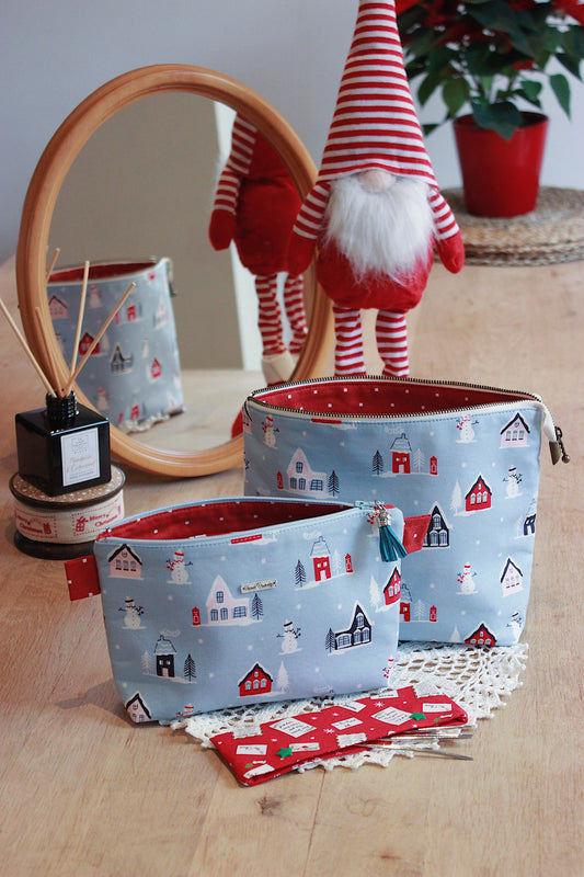 Christmas Town Zipper Project Bag, Pouch & Holder