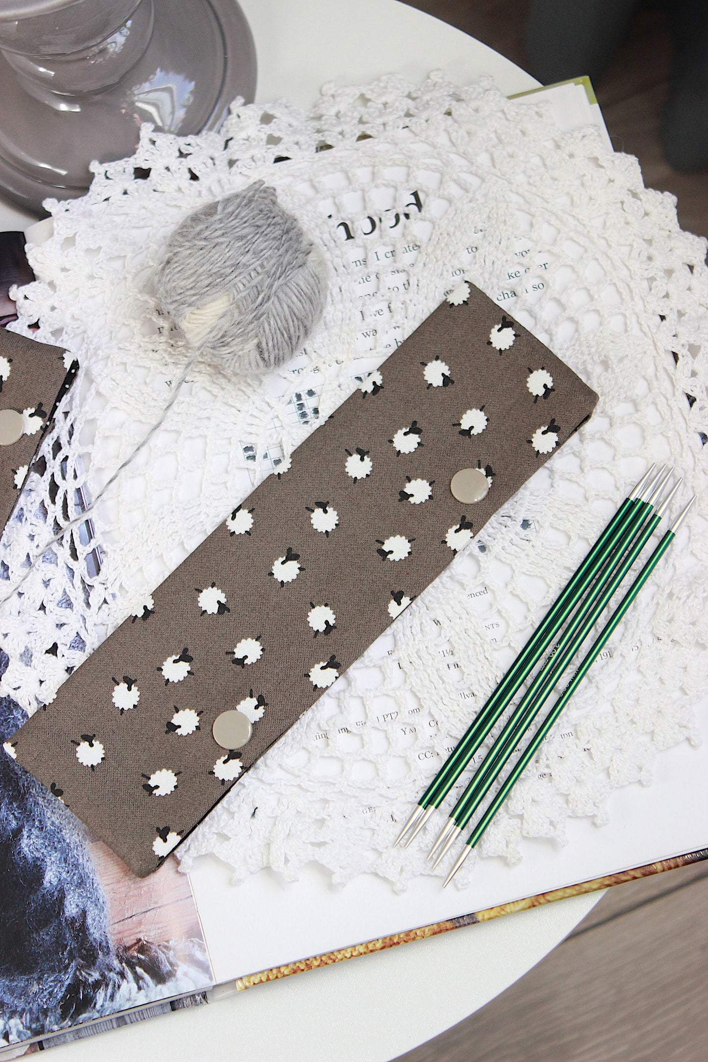 Sheep Allover Knitting Needle Holder 20cm 8”