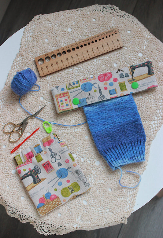 Knitting DPN holder & Squeeze Purse