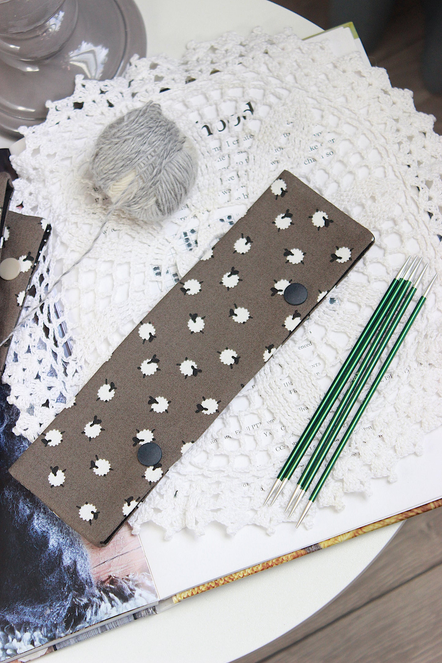 Sheep Allover Knitting Needle Holder 20cm 8”