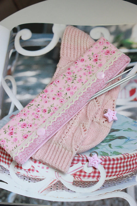 Vintage-Inspired Pink Flowers DPN Holder