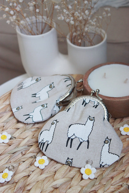 Alpacas Canvas Metal Frame Coin Purse