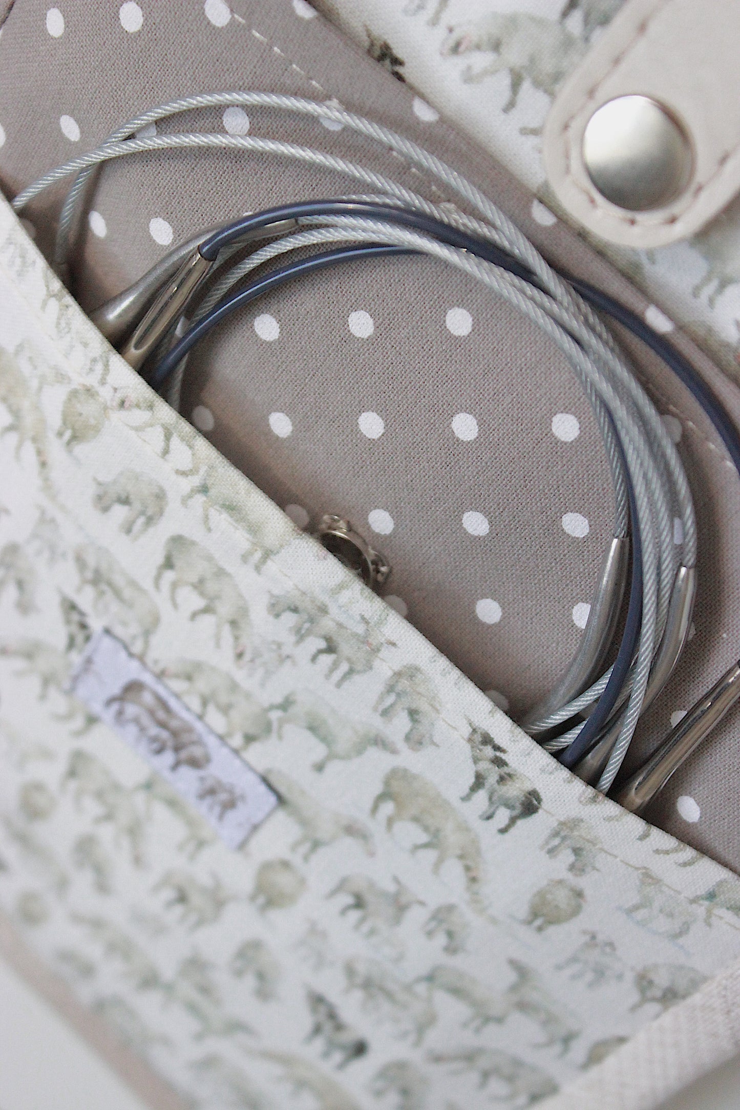 Sheep Allover Folded Knitting Needle Case