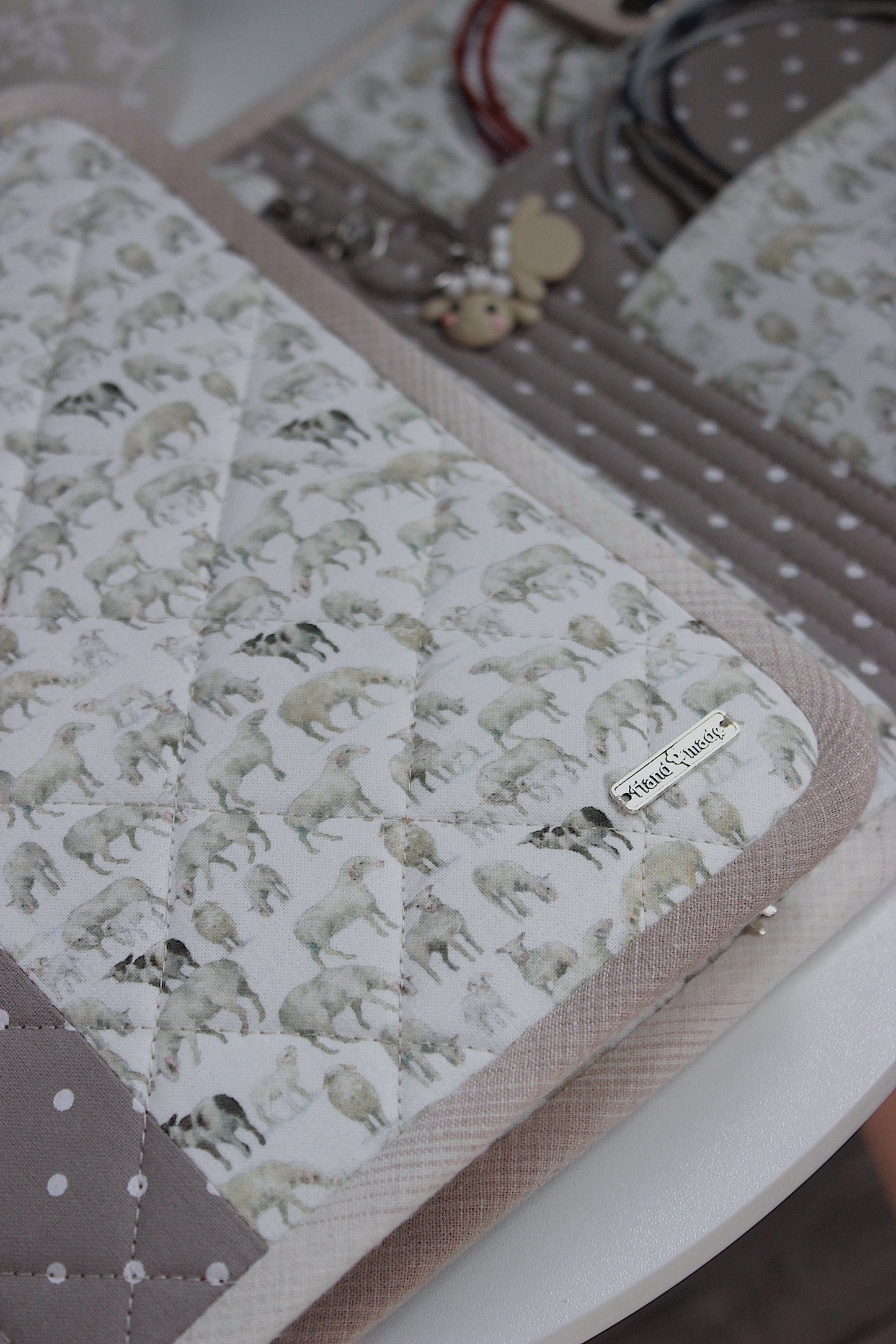 Sheep Allover Folded Knitting Needle Case
