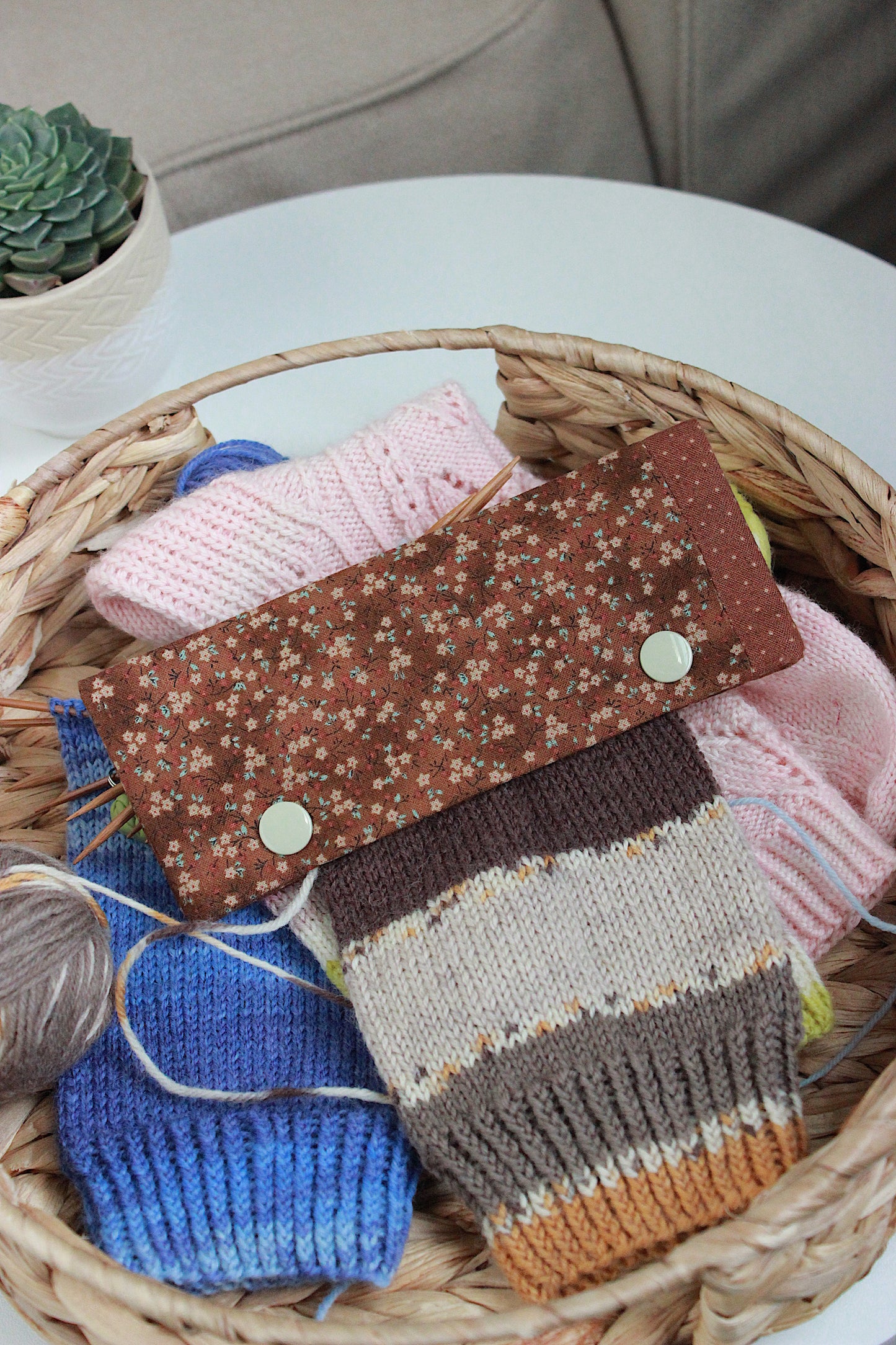 Beige & Brown Floral DPN Holders