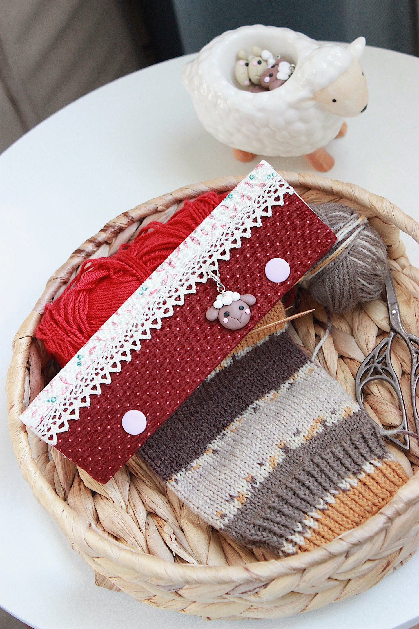 Burgundy Soft Floral Branch DPN Holder