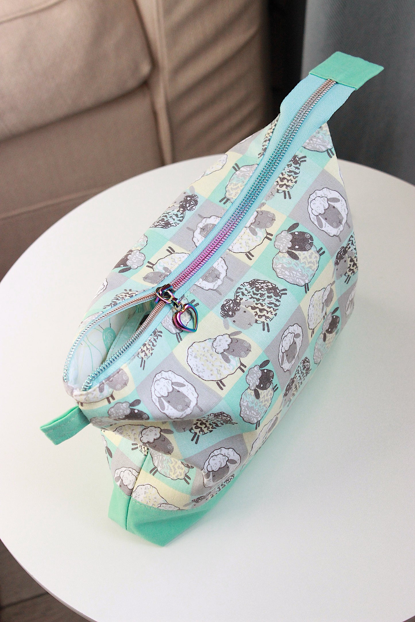 Cheerful Sheep Zipper Project Bag & Pouch