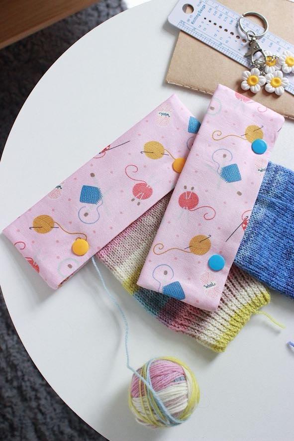 Pink Yarn Print DPN Holders
