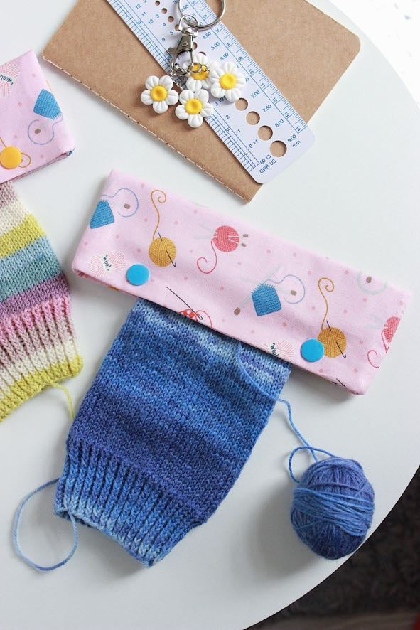 Pink Yarn Print DPN Holders