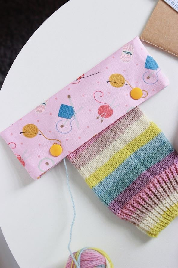 Pink Yarn Print DPN Holders