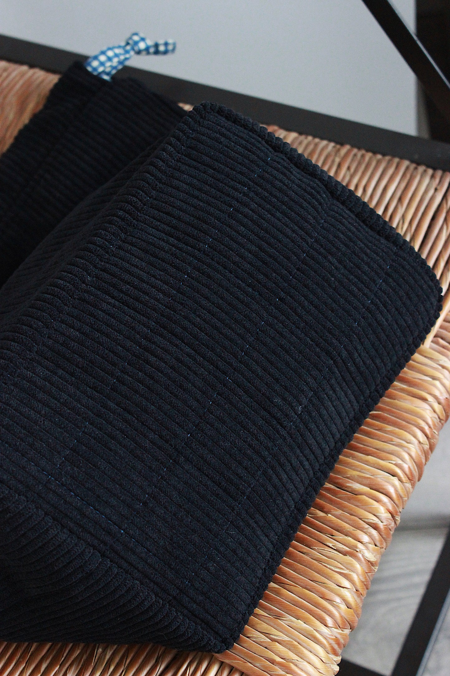 Black Corduroy Project Bag