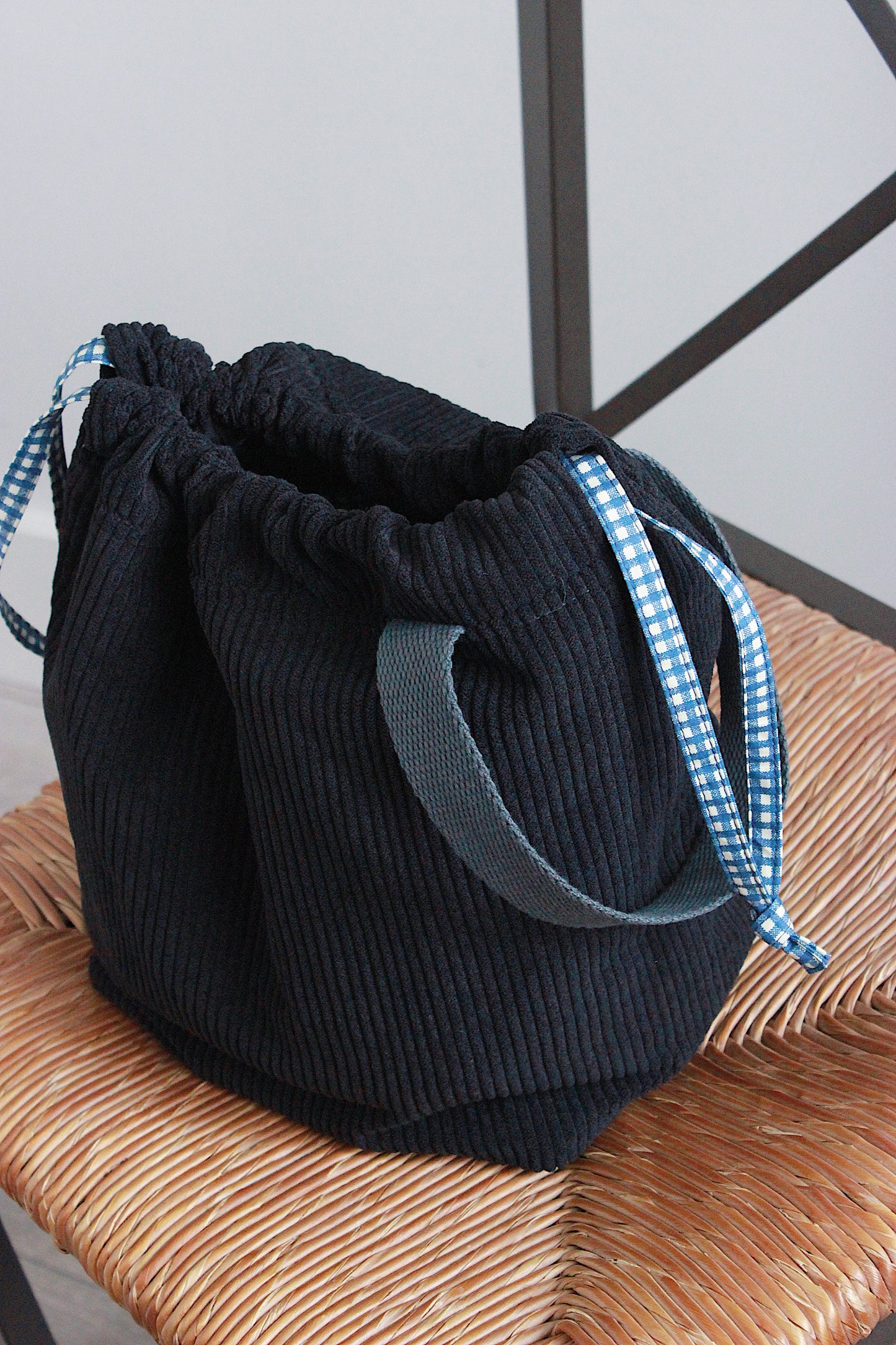 Black Corduroy Project Bag