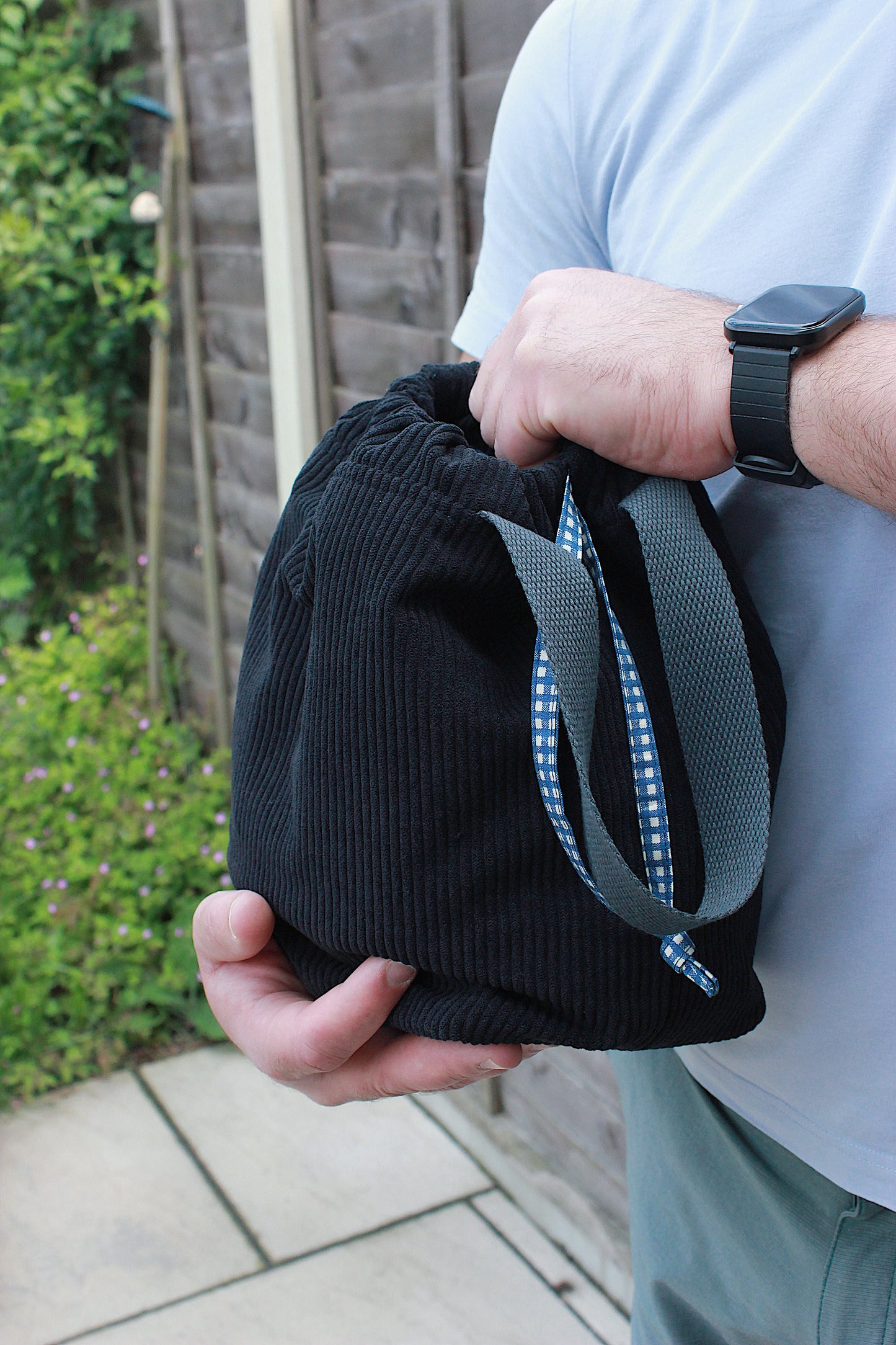 Black Corduroy Project Bag