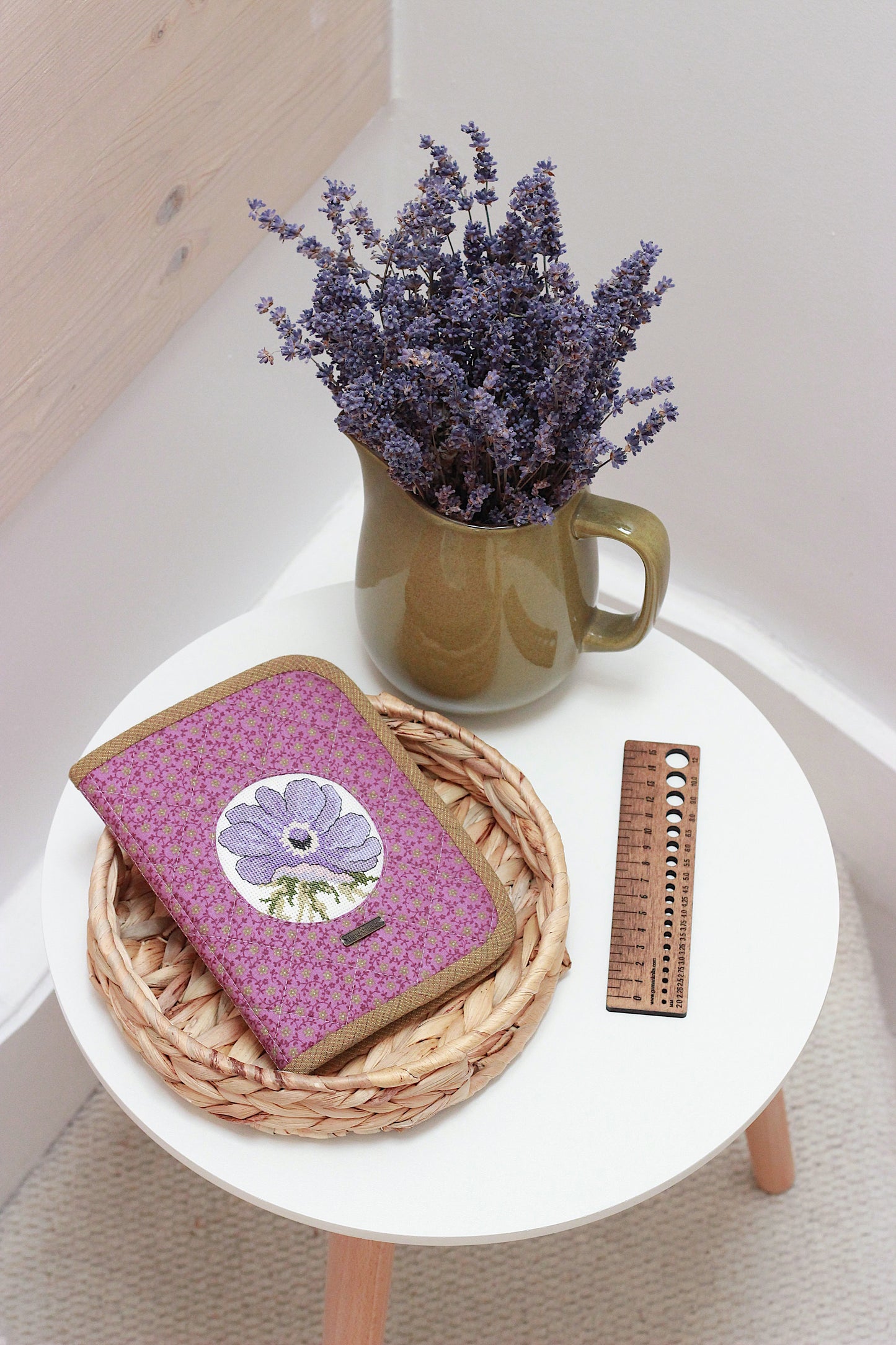 Purple Corduroy Project Bag & Knitting Needle Case