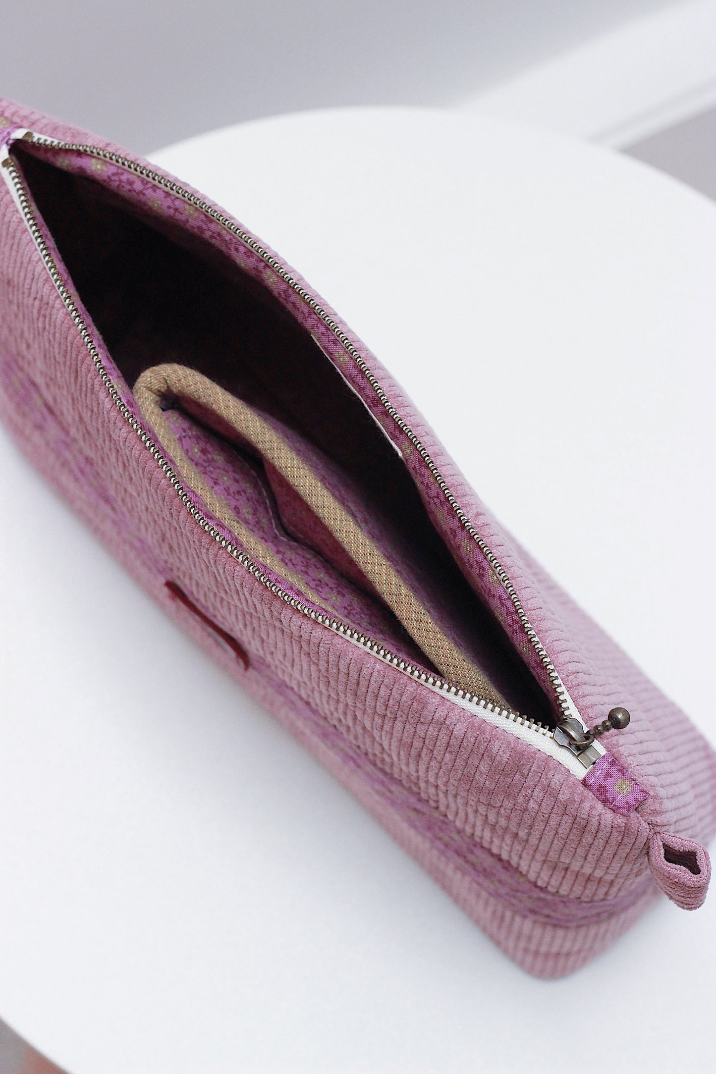 Purple Corduroy Project Bag & Knitting Needle Case