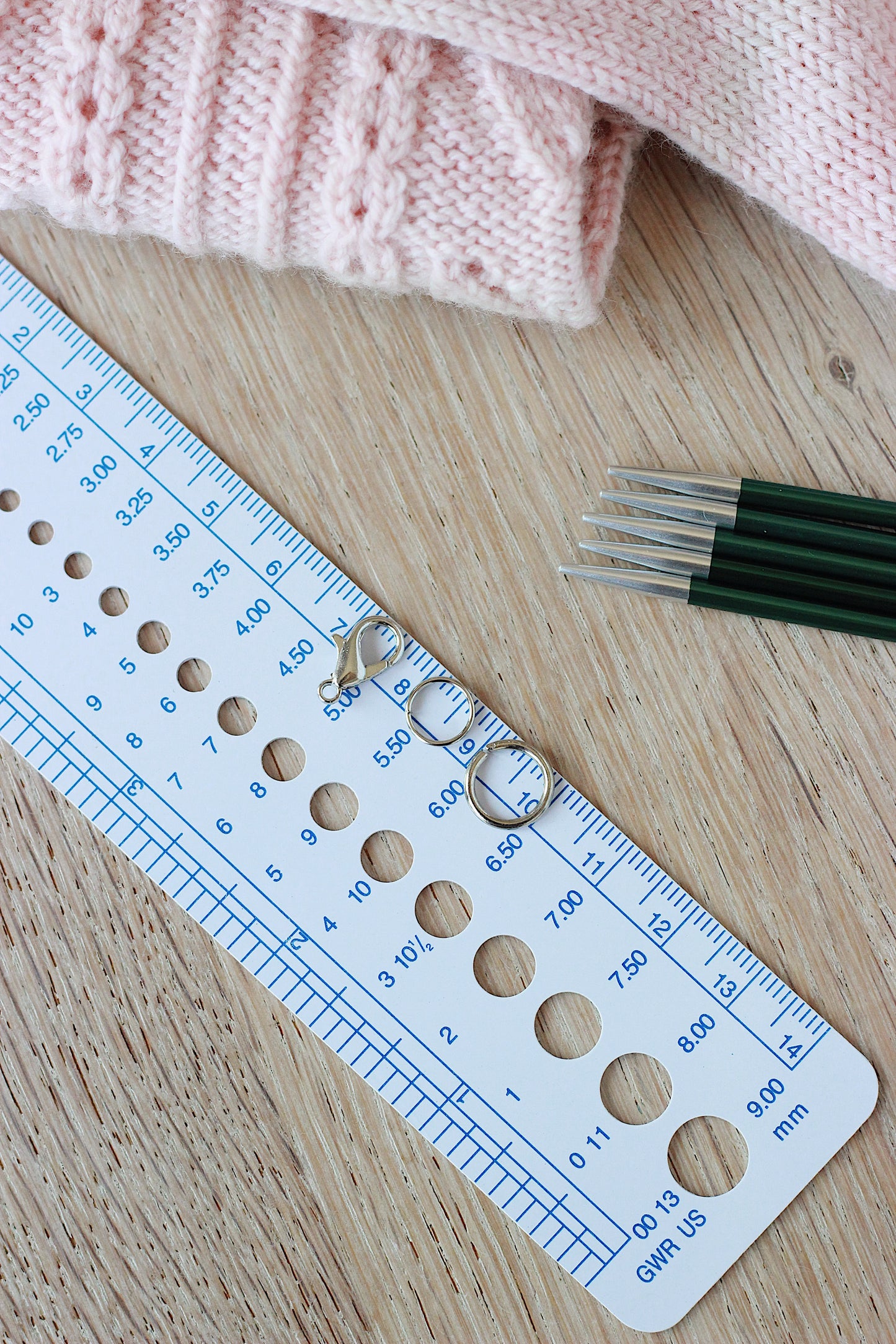 Handmade Polymer Clay Light Blue Donut Stitch Markers
